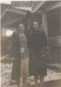 Gertrude and Helen in front of Thuril Strul House, Toledo.